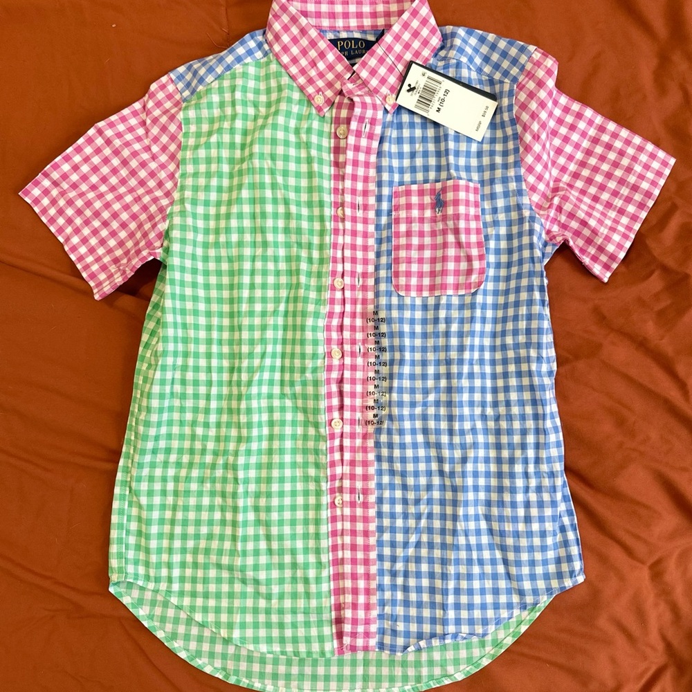 Polo by Ralph Lauren Kids Colorful Checkered Button Down Shirt